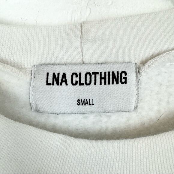 LNA Anniversary Sweatshirt Oversized Fit Size S White - Preppy Minimalist Trendy - Picture 14 of 16